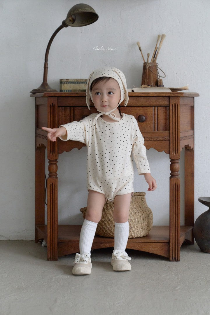 韓國童裝 26秋| BN14 Rib Dot Suit 包屁衣 (6M-18M)