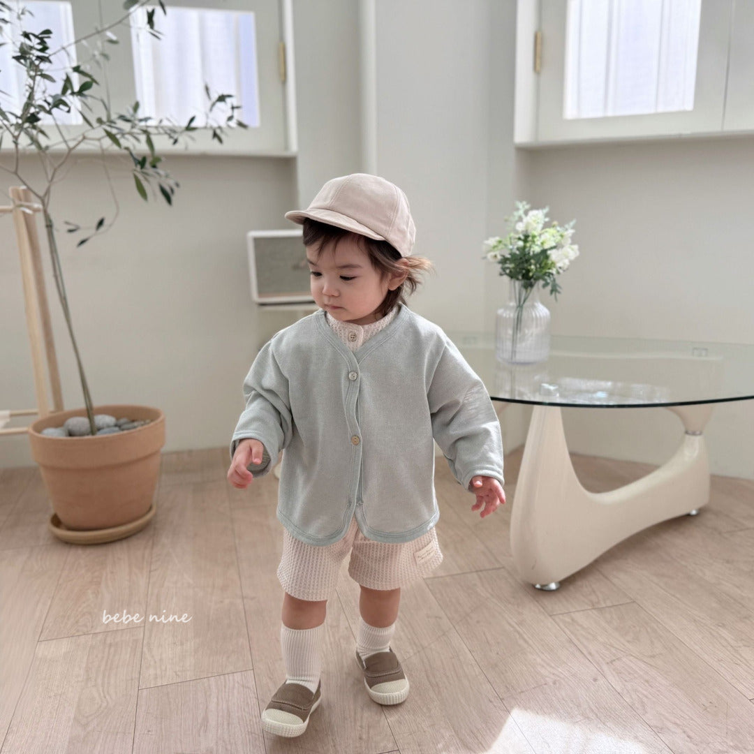 韓國童裝 25夏| BN25215 Daily Slub Cardigan (baby & kids) #同品牌4件85折