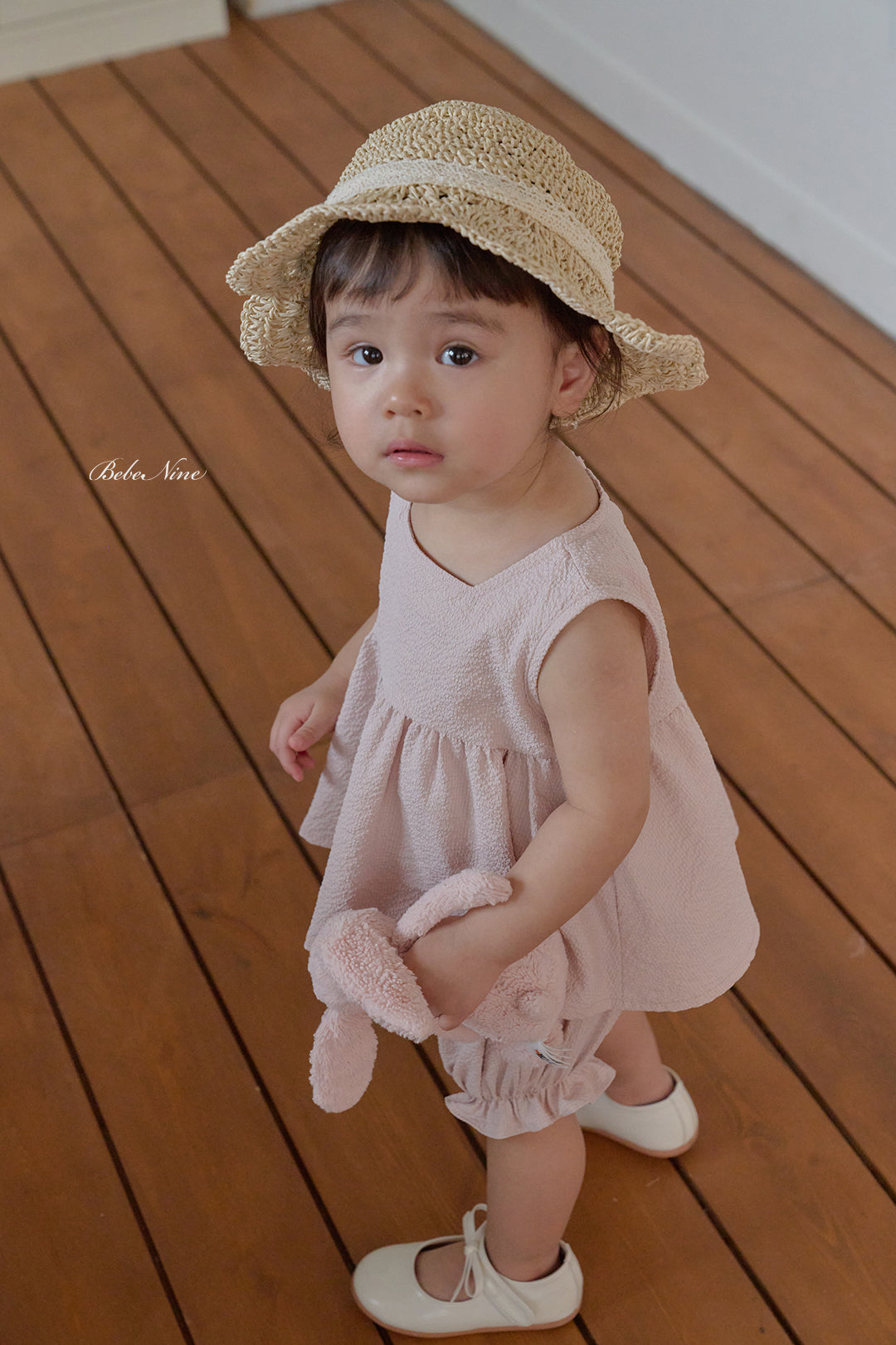 韓國童裝 26夏| BN19 Edge Square Bloomer Set 邊緣方領燈籠褲套裝