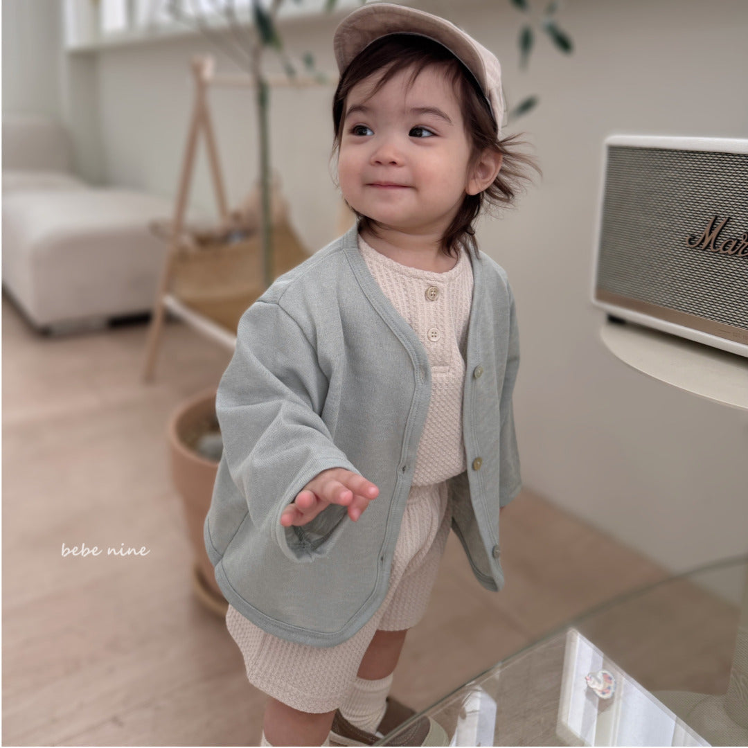 韓國童裝 25夏| BN25215 Daily Slub Cardigan (baby & kids) #同品牌4件85折