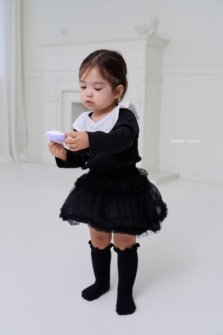 韓國童裝 26秋| BN65 Nine Frill Half Stockings Set 中筒襪(3雙裝) (S-L)