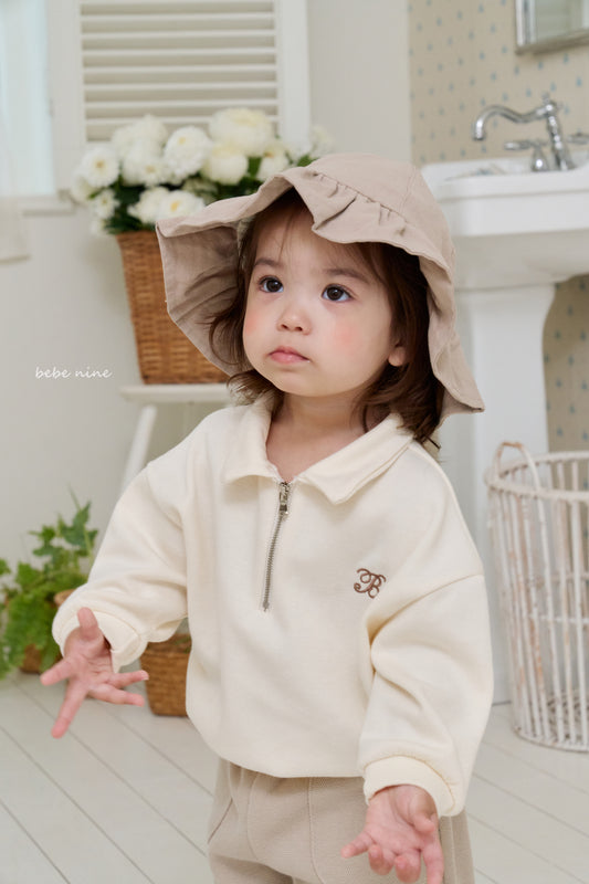 韓國童裝 25秋| BN25330 NINE HALF-ZIP SWEATSHIRT (MTM)