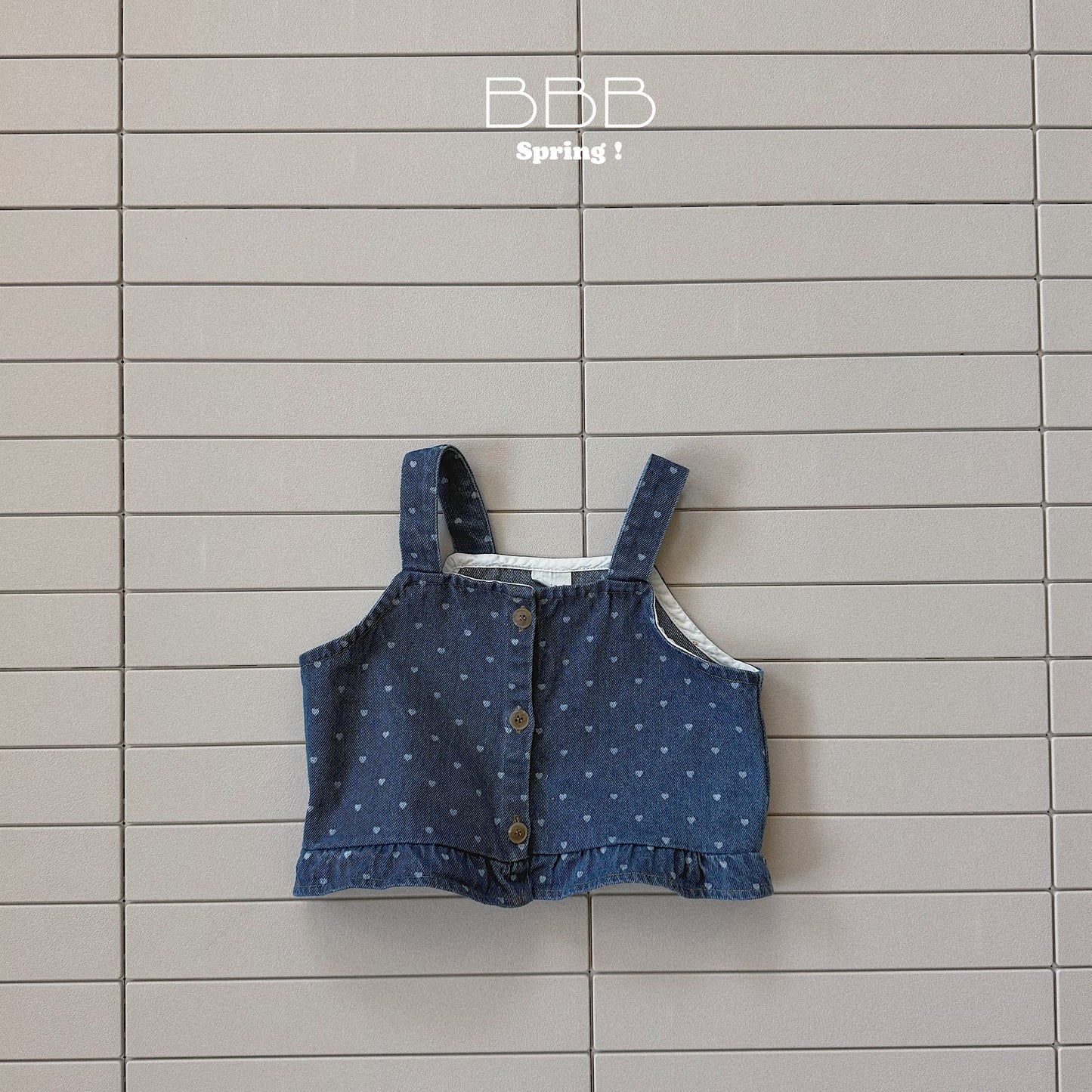 韓國童裝 26春 | BB18 Bebe Heart Vest (70-110cm)