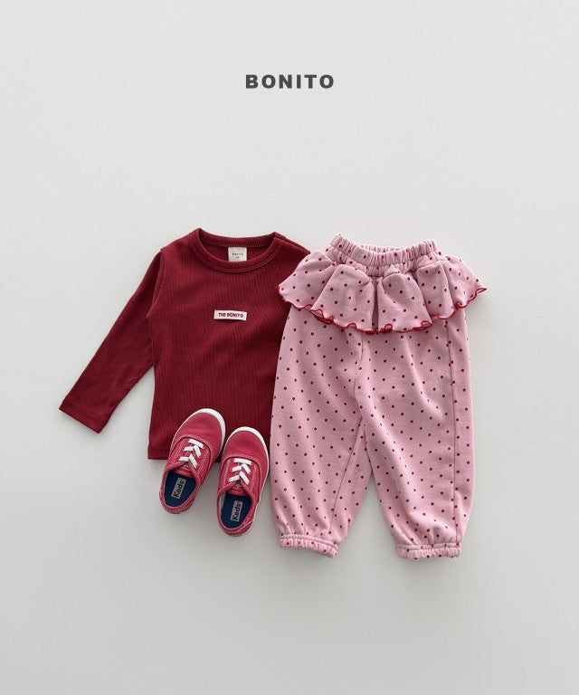 韓國童裝 26秋| BT02 Color Ribbed Tee 上衣 (80-140)