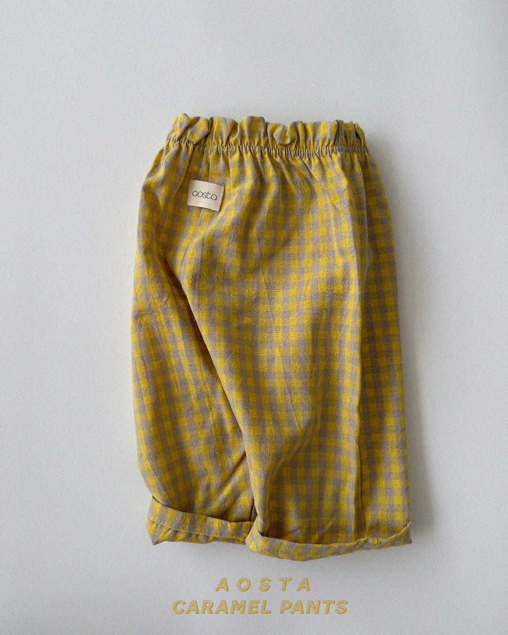 韓國童裝 26秋| AO54 Caramel Check Pants 褲子 (70-110)