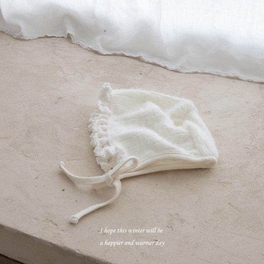 韓國童裝 25秋冬 | MD25434 Lace Bonnet (3-24m)