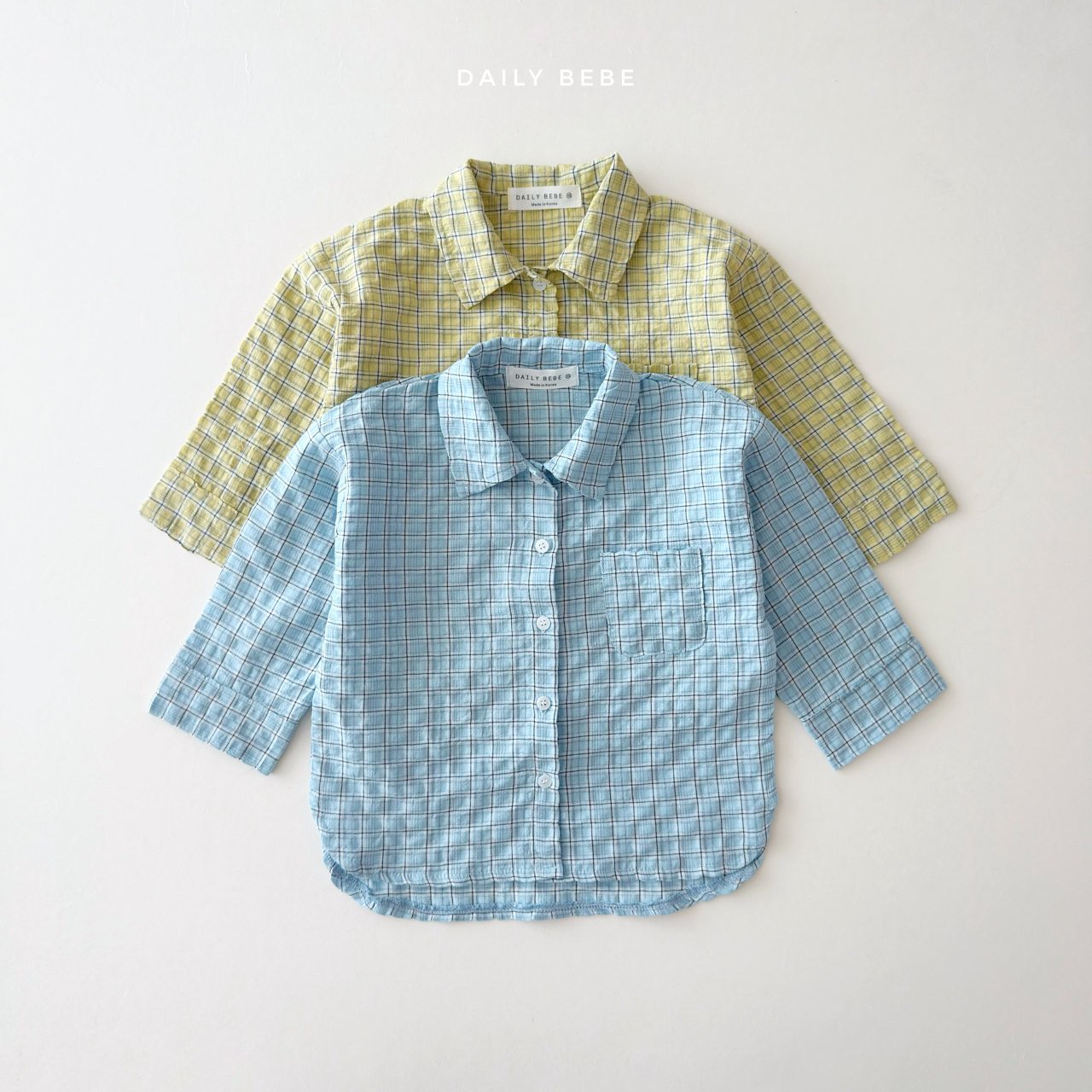 韓國童裝 26春 | DD13 格紋襯衫 (75~140cm)