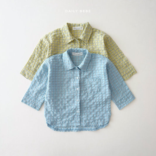 韓國童裝 26春 | DD13 格紋襯衫 (75~140cm)