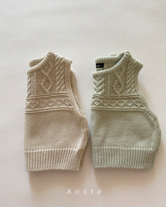 韓國童裝 26春 | AO26106 Knit Vest