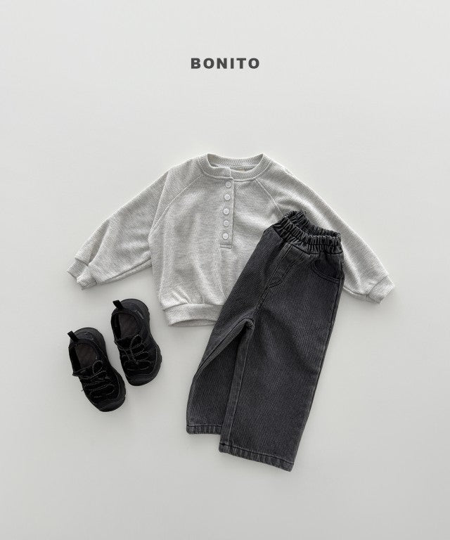 韓國童裝 26秋| BT25 Henley Neck Sweatshirt 衛衣 (80-140)