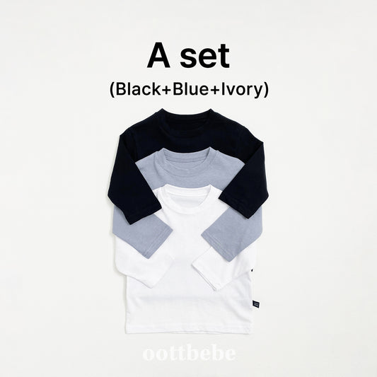 韓國童裝 | OT25368 1+1+1 TEE SET
