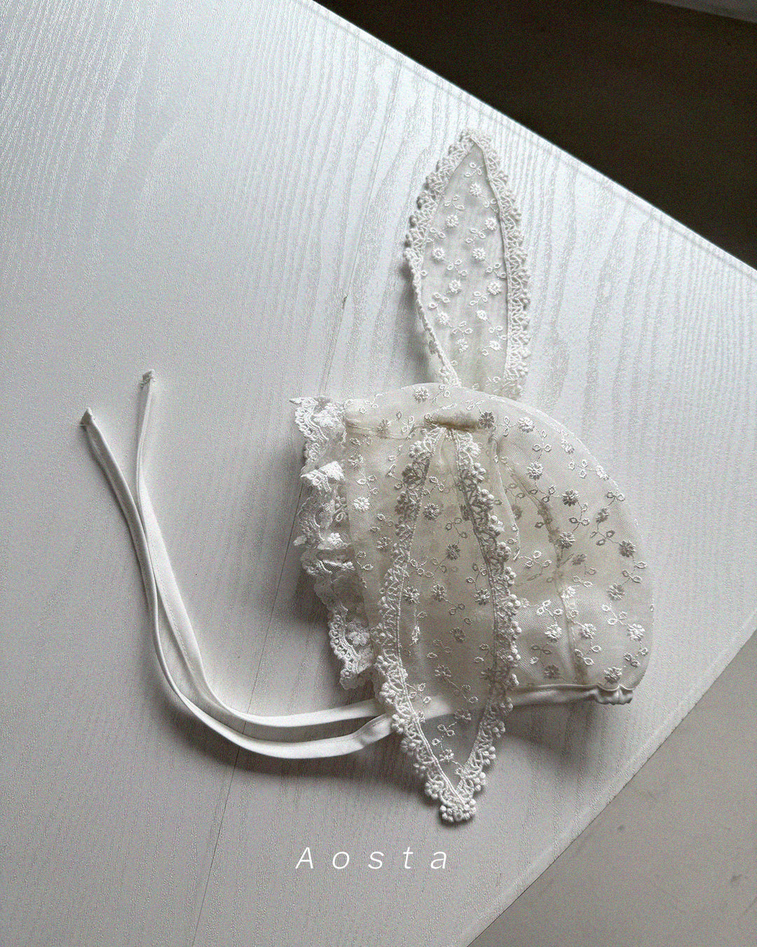 韓國童裝 26春 | AO26109 Lace Rabbit Hat