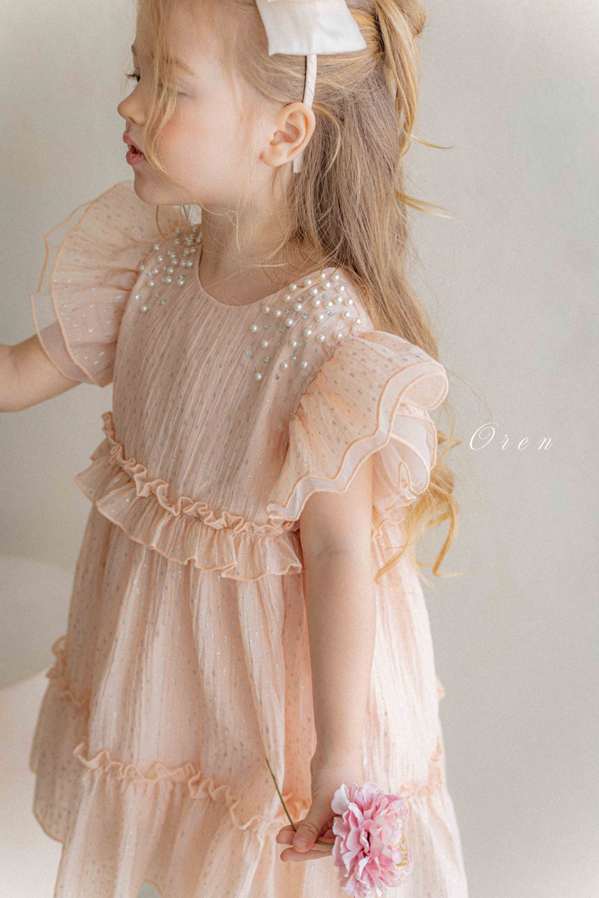 【現貨】韓國童裝 OREN Roel Pearl Dress 1歲生日之選