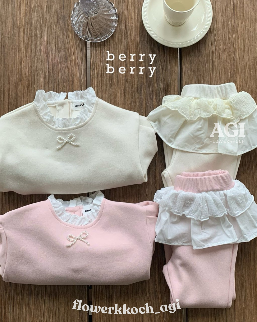 韓國童裝 26春 | BB26104 Strawberry Cream Set 草莓奶霜套裝