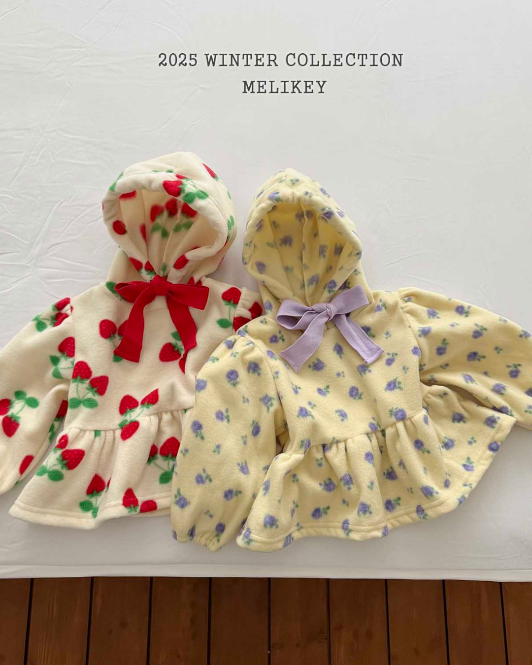 韓國童裝 25秋冬 | ME25417 Pattern Cherry Hooded Top