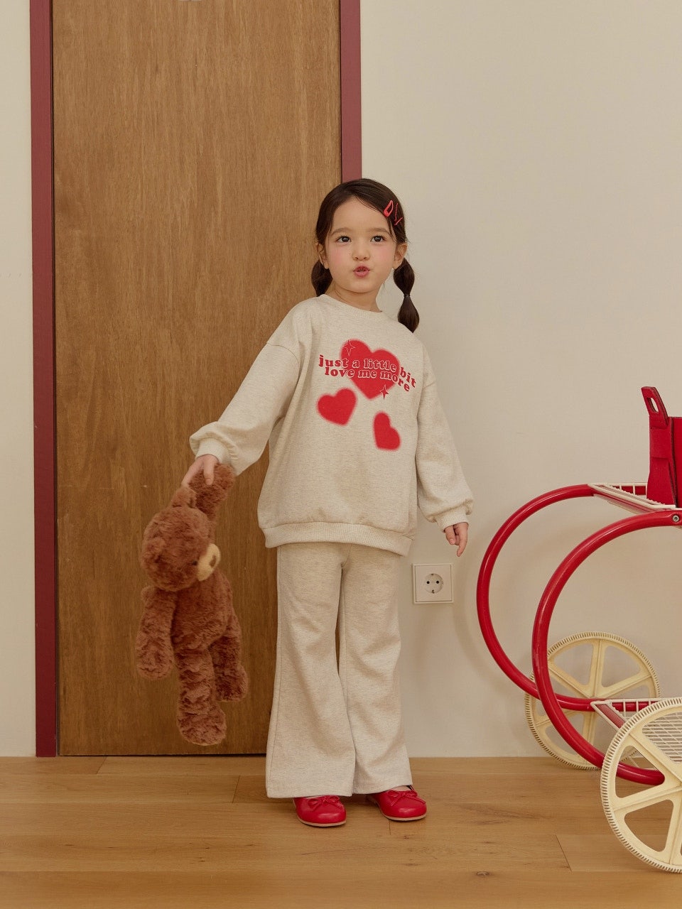 韓國童裝 26春 | DD03 愛心喇叭套裝 (75~140cm)