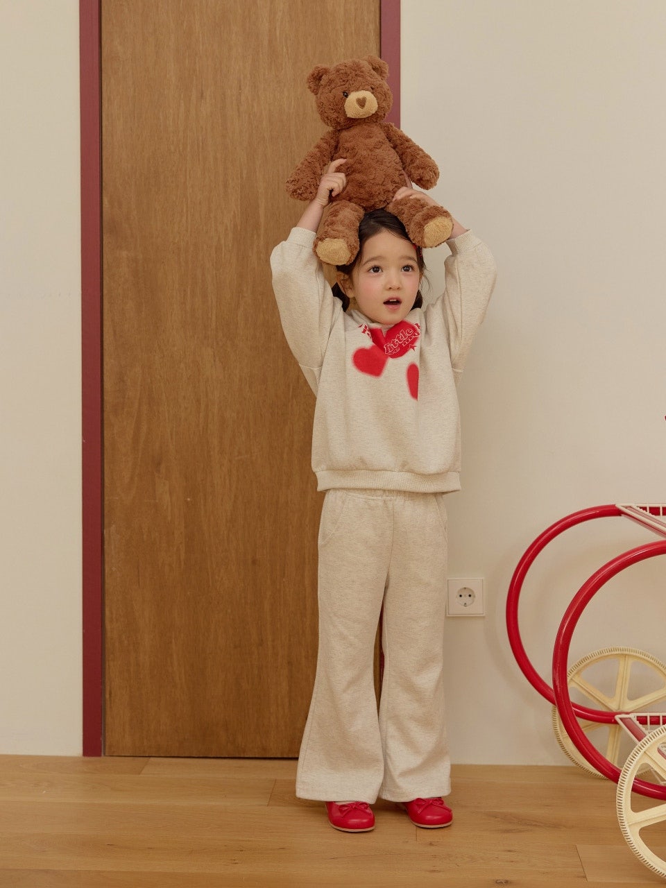 韓國童裝 26春 | DD03 愛心喇叭套裝 (75~140cm)