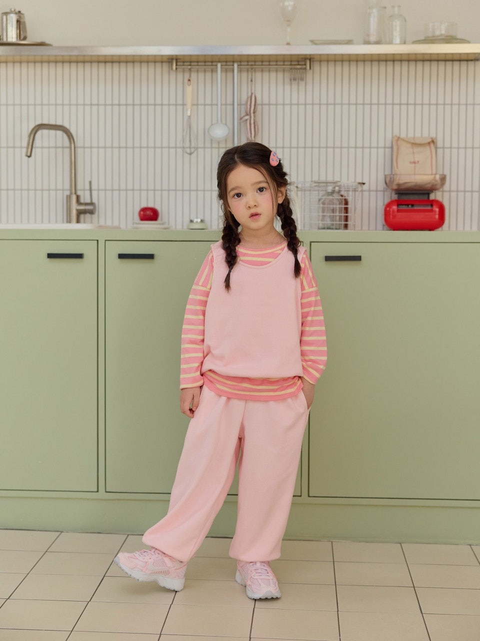 韓國童裝 26春 | DD05 無袖休閒套裝 (75~140cm)