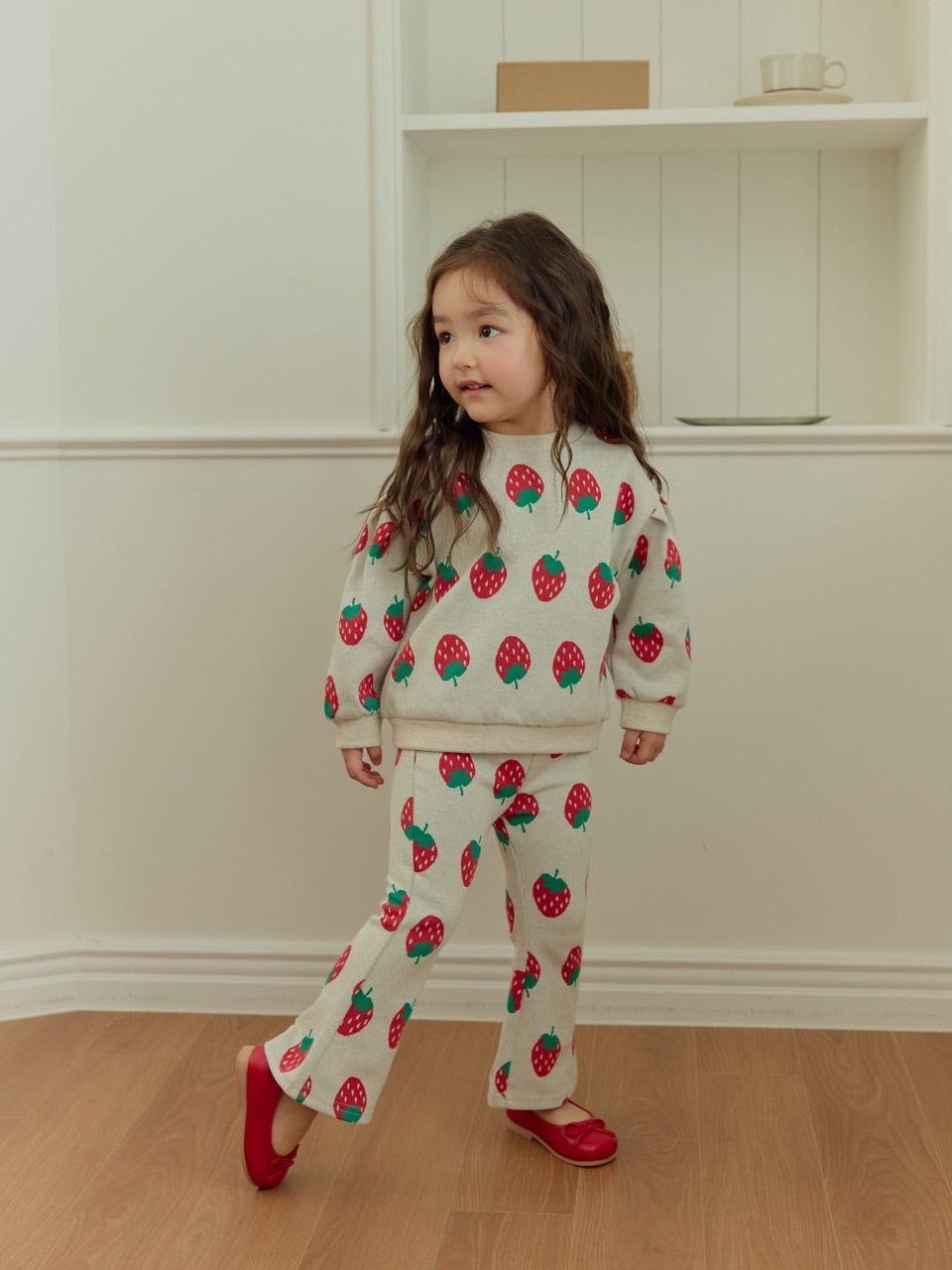 韓國童裝 26春 | DD07 草莓套裝 (75~140cm)