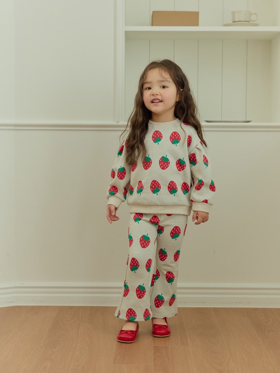 韓國童裝 26春 | DD07 草莓套裝 (75~140cm)