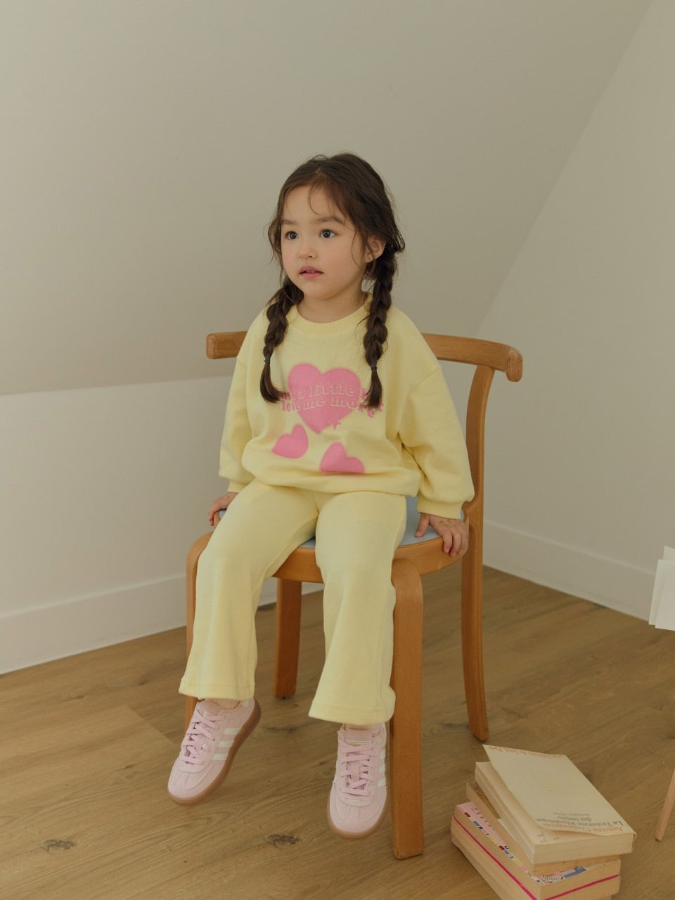 韓國童裝 26春 | DD03 愛心喇叭套裝 (75~140cm)