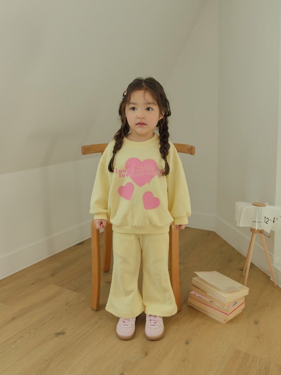 韓國童裝 26春 | DD03 愛心喇叭套裝 (75~140cm)
