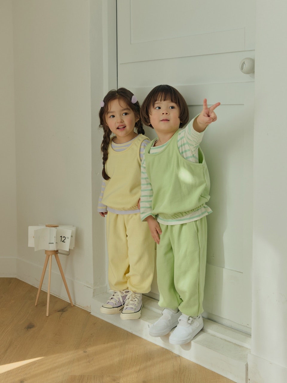 韓國童裝 26春 | DD05 無袖休閒套裝 (75~140cm)