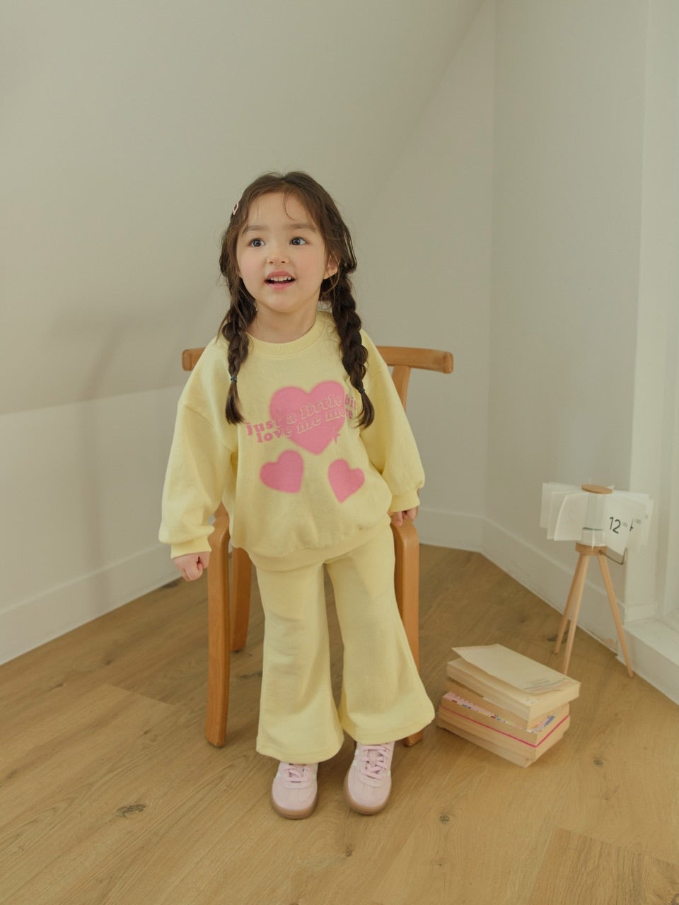 韓國童裝 26春 | DD03 愛心喇叭套裝 (75~140cm)