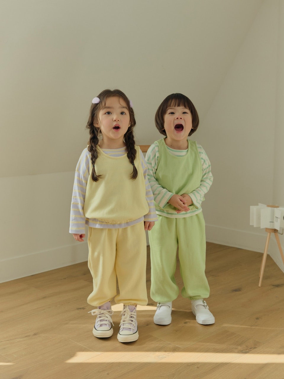 韓國童裝 26春 | DD05 無袖休閒套裝 (75~140cm)