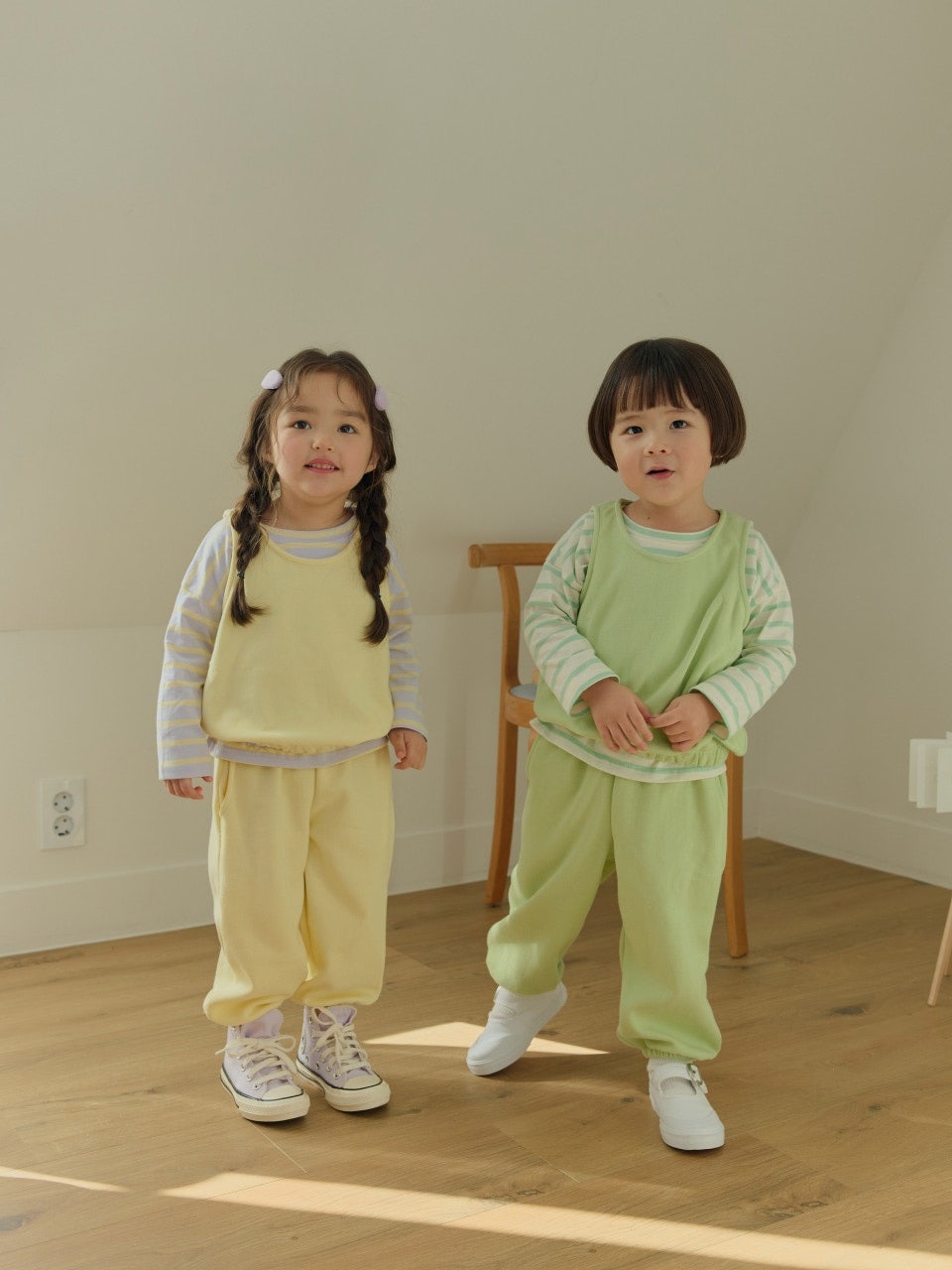 韓國童裝 26春 | DD05 無袖休閒套裝 (75~140cm)