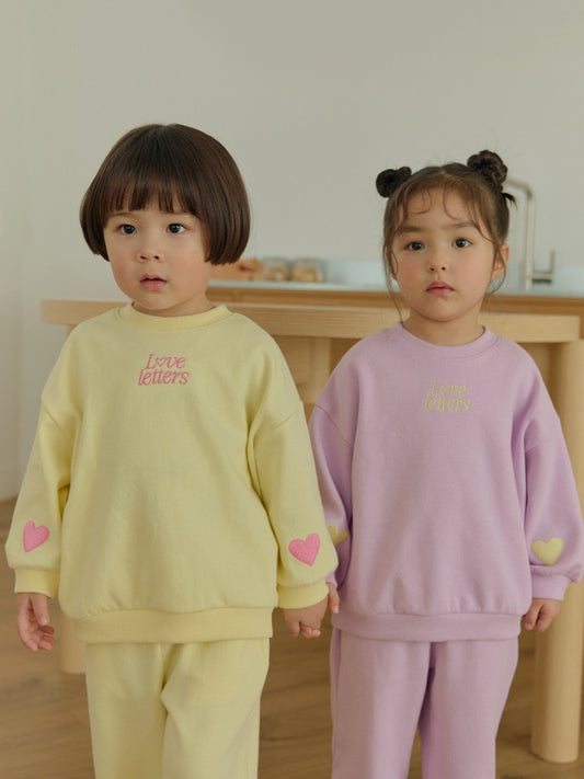 韓國童裝 26春 | DD04 愛心束腳套裝 (75~140cm)