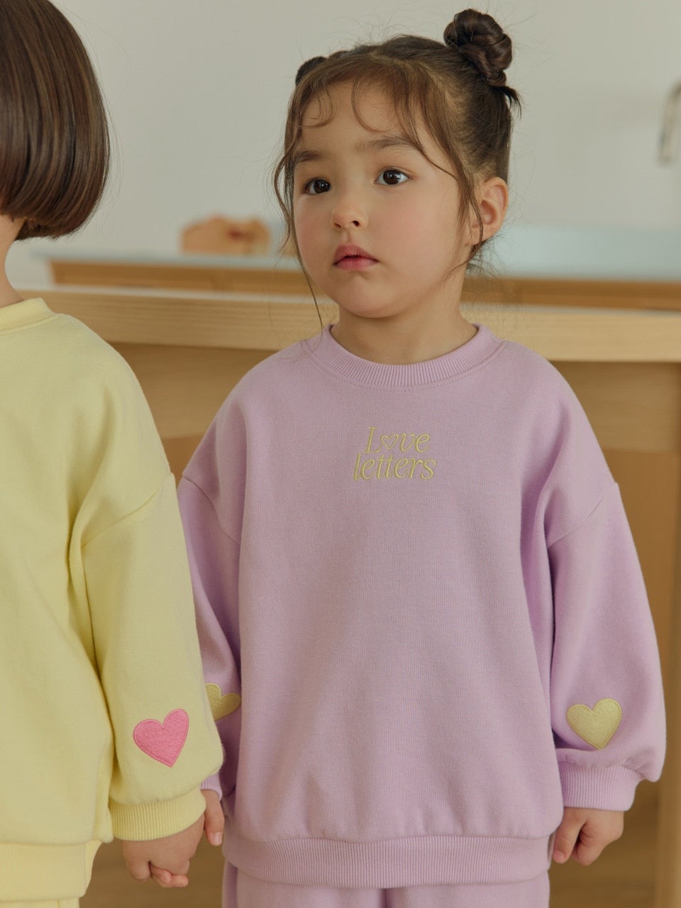 韓國童裝 26春 | DD04 愛心束腳套裝 (75~140cm)