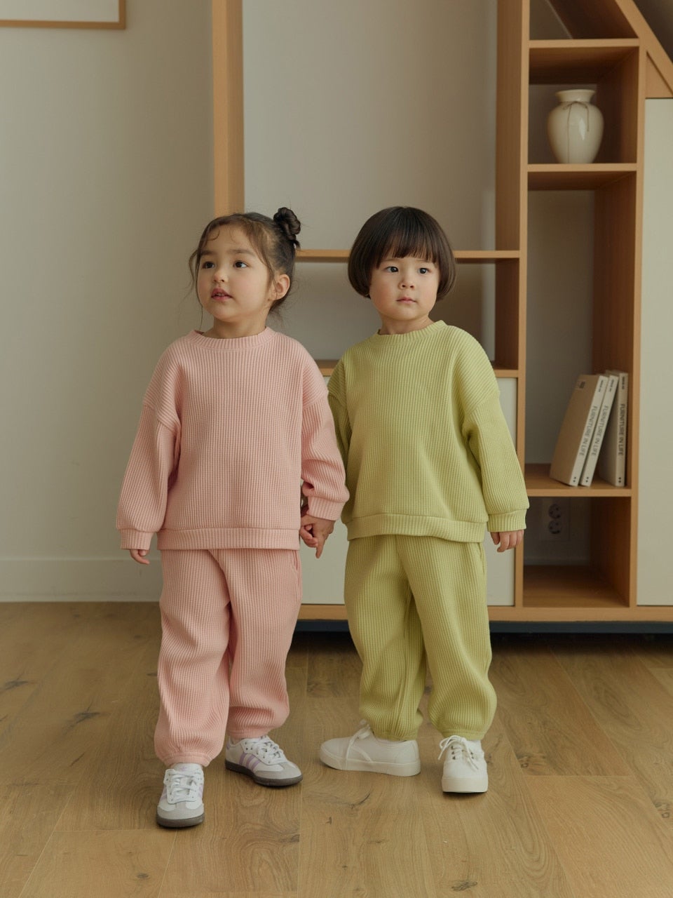 韓國童裝 26春 | DD02 華夫格套裝 (75~140cm)