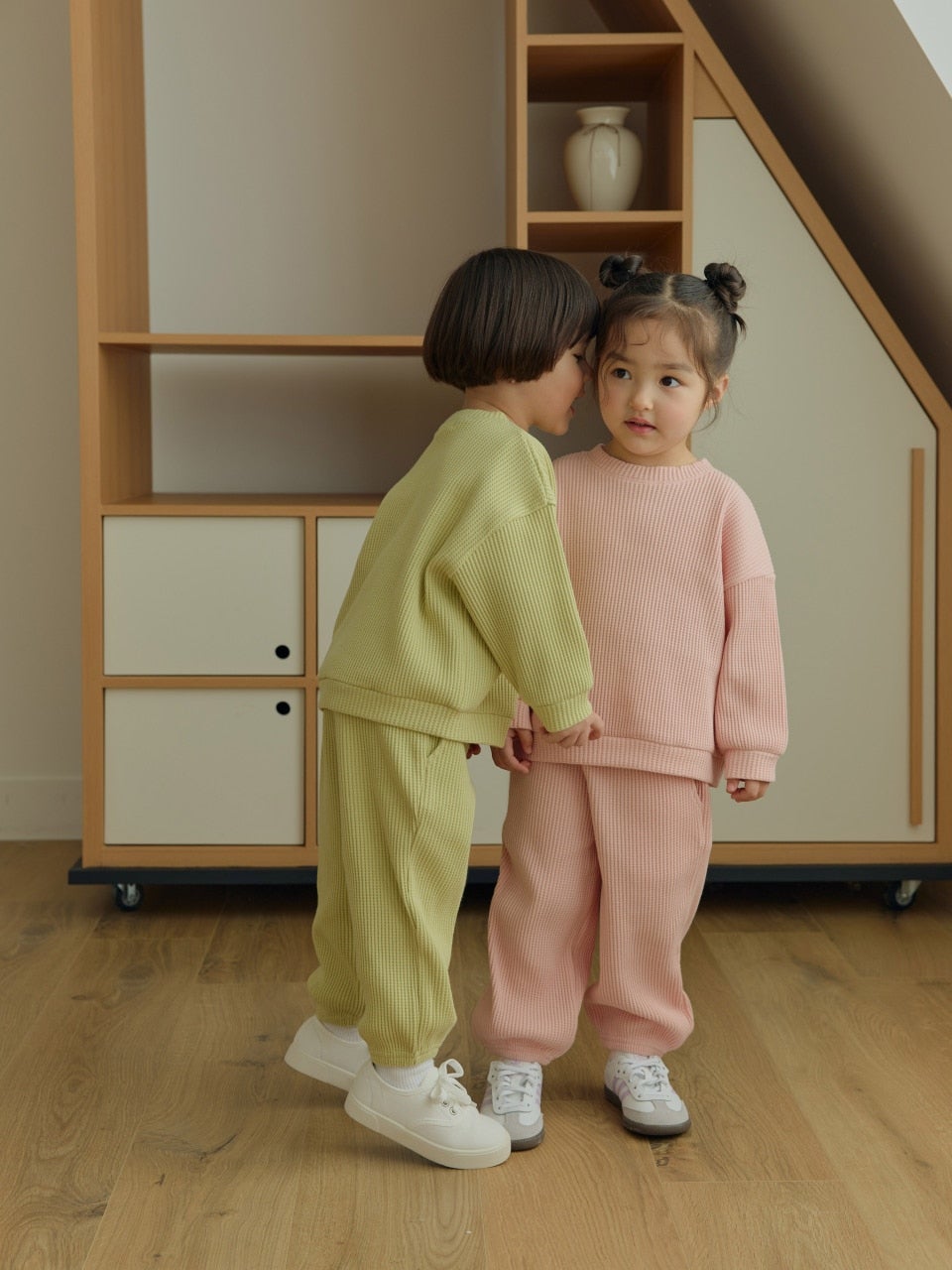 韓國童裝 26春 | DD02 華夫格套裝 (75~140cm)