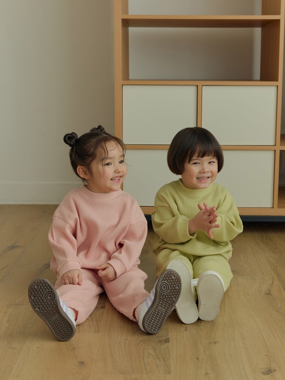 韓國童裝 26春 | DD02 華夫格套裝 (75~140cm)