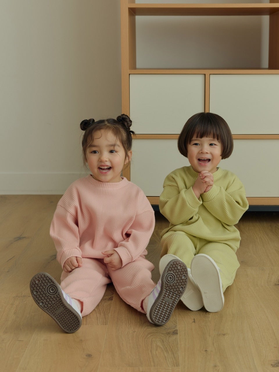 韓國童裝 26春 | DD02 華夫格套裝 (75~140cm)