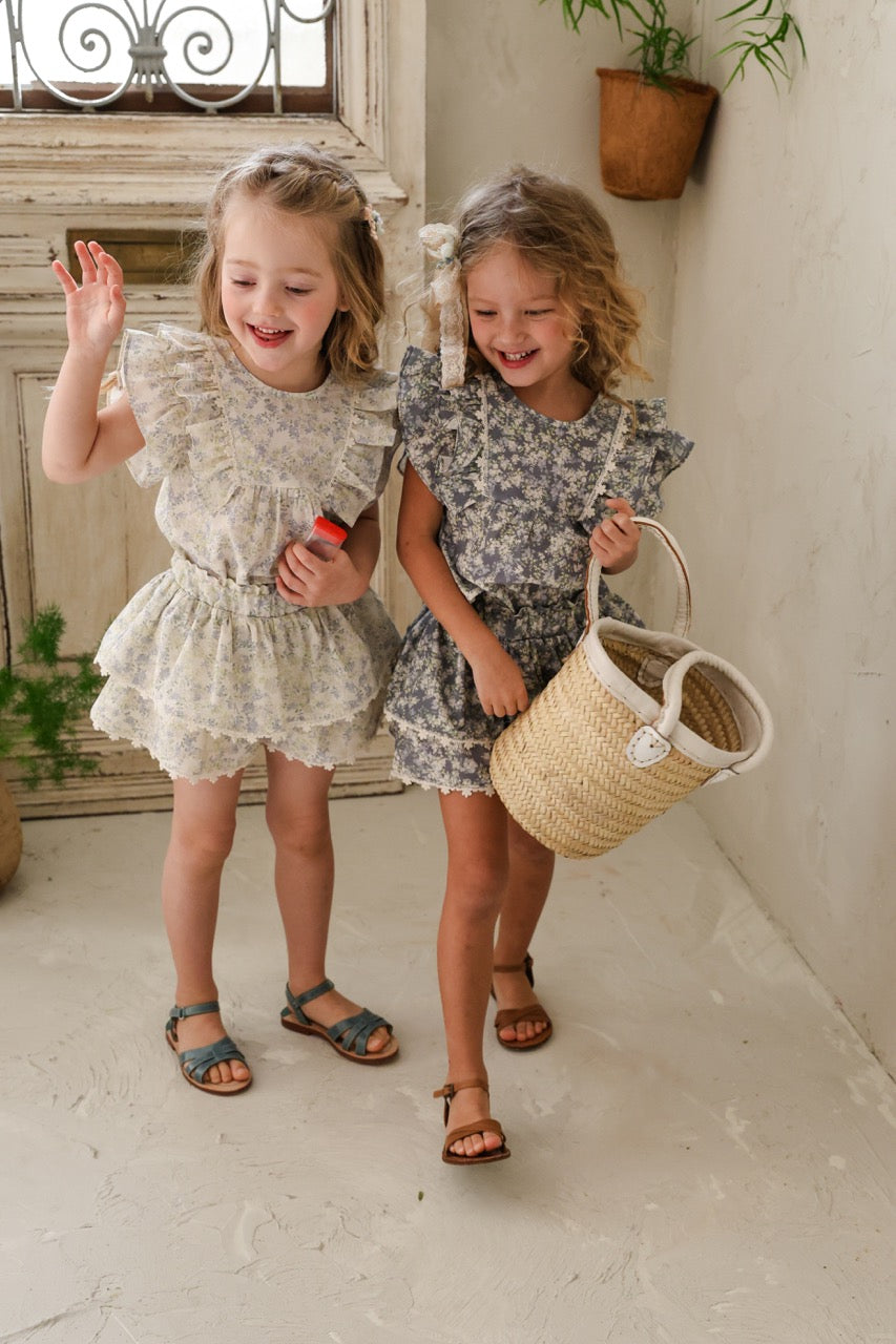 韓國童裝 26夏| FU08 Cyan Blouse 希安襯衫 (90-140cm)