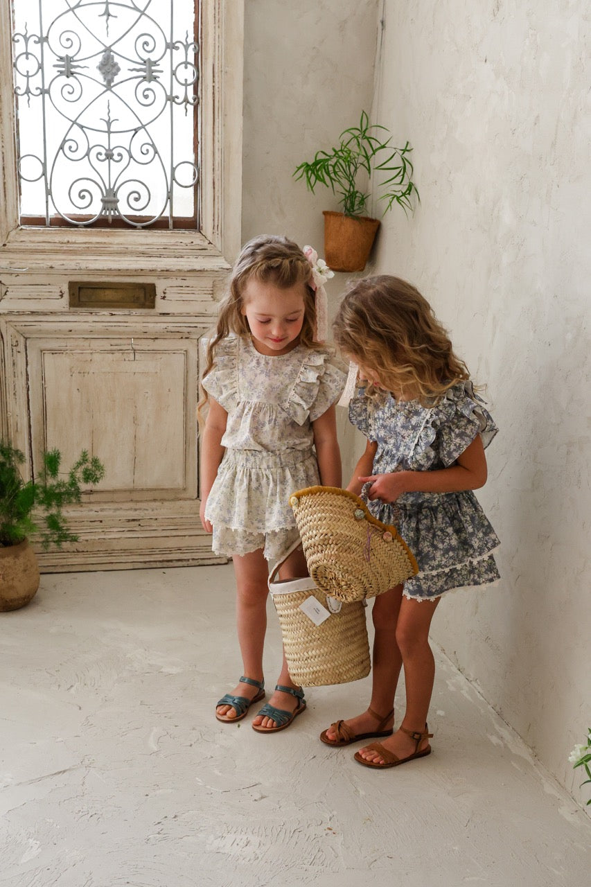 韓國童裝 26夏| FU08 Cyan Blouse 希安襯衫 (90-140cm)