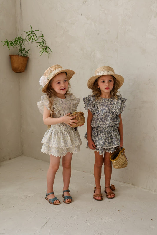 韓國童裝 26夏| FU08 Cyan Blouse 希安襯衫 (90-140cm)