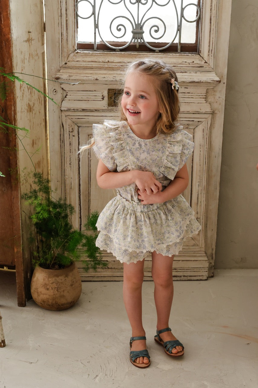 韓國童裝 26夏| FU08 Cyan Blouse 希安襯衫 (90-140cm)