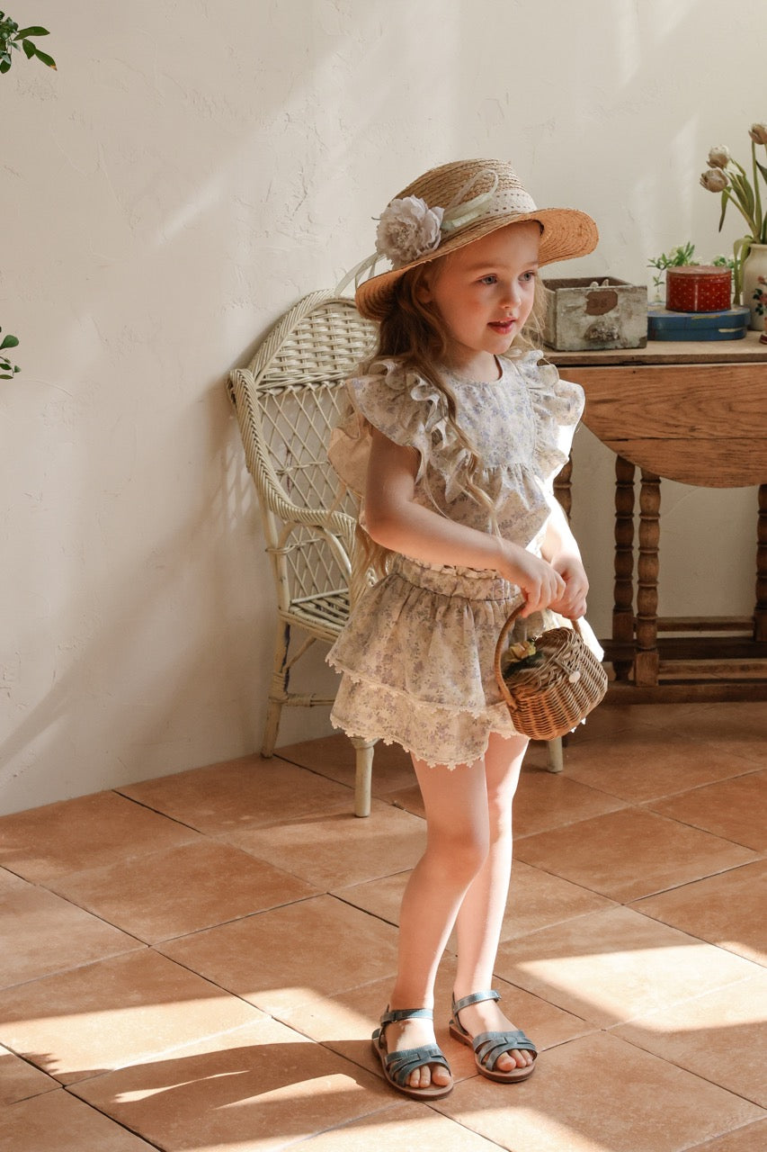 韓國童裝 26夏| FU08 Cyan Blouse 希安襯衫 (90-140cm)