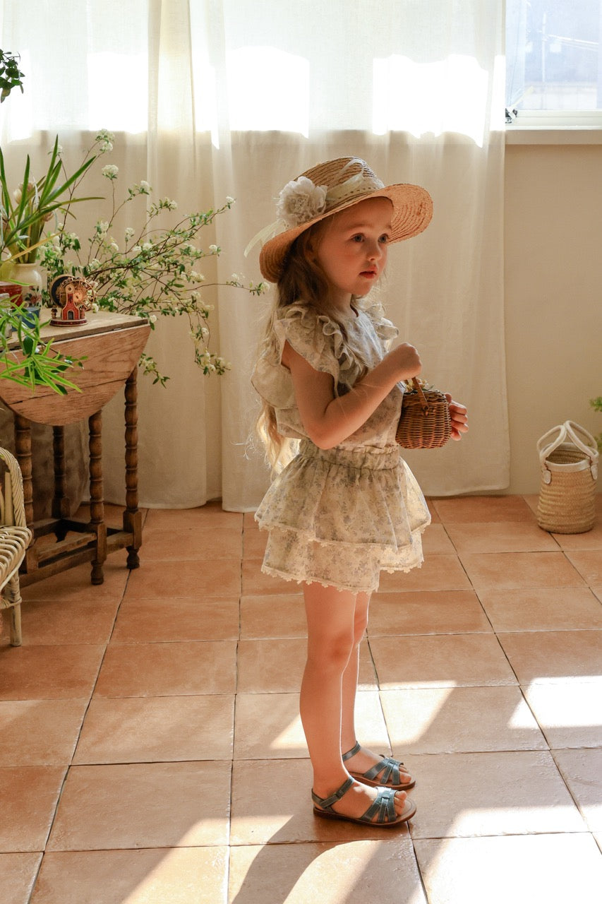 韓國童裝 26夏| FU08 Cyan Blouse 希安襯衫 (90-140cm)