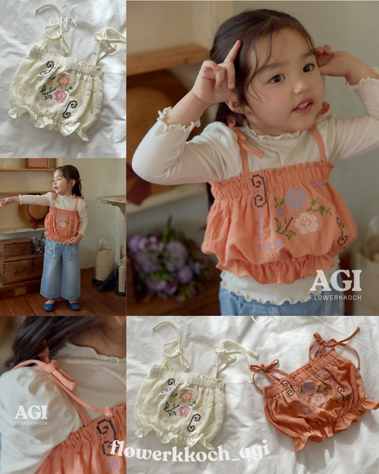 韓國童裝 26春 |  OR60 Romi Flower Bustier