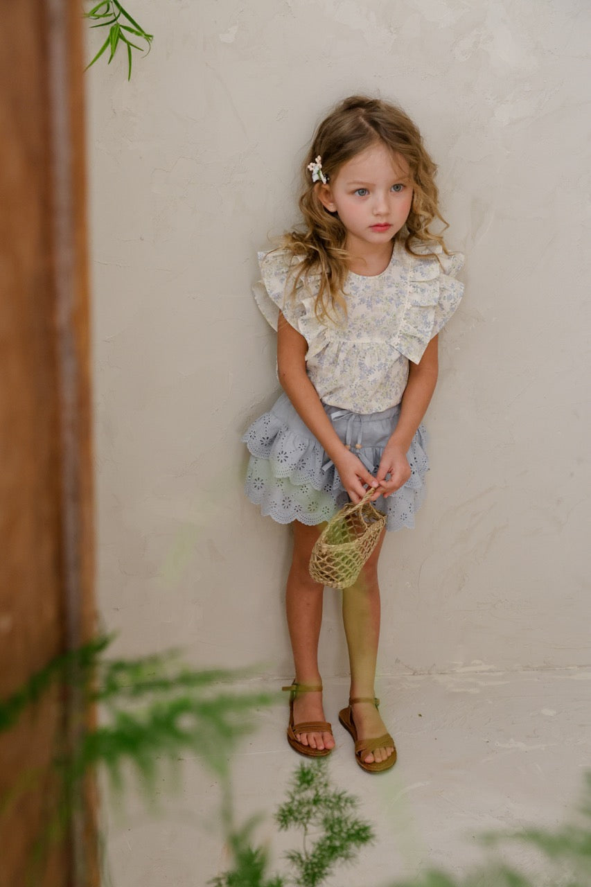 韓國童裝 26夏| FU08 Cyan Blouse 希安襯衫 (90-140cm)