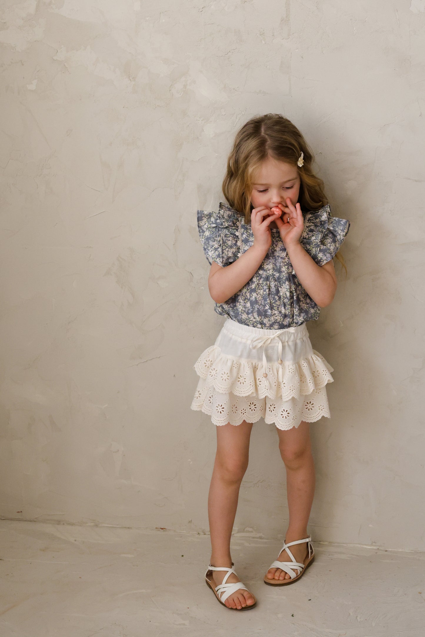 韓國童裝 26夏| FU08 Cyan Blouse 希安襯衫 (90-140cm)