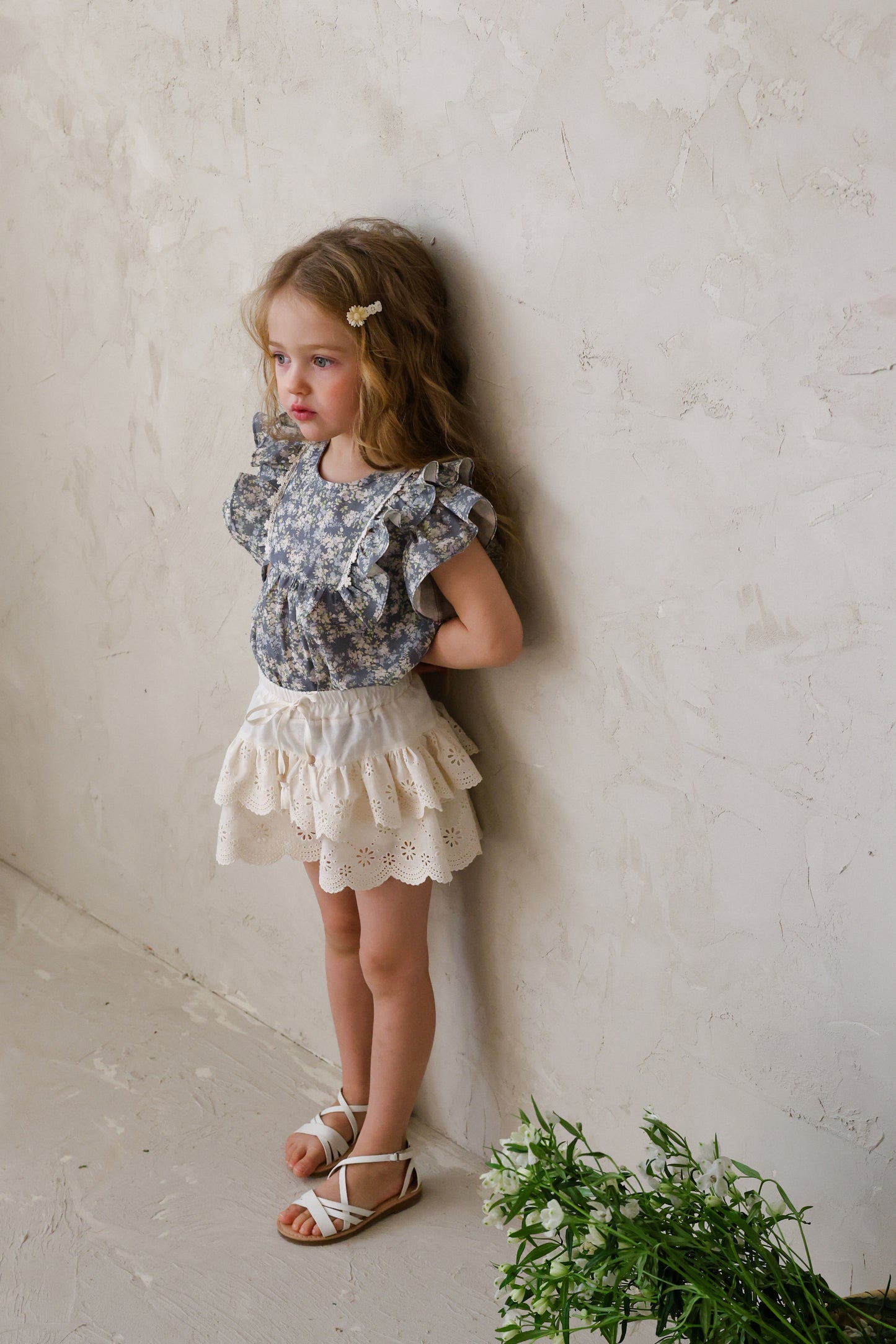 韓國童裝 26夏| FU08 Cyan Blouse 希安襯衫 (90-140cm)