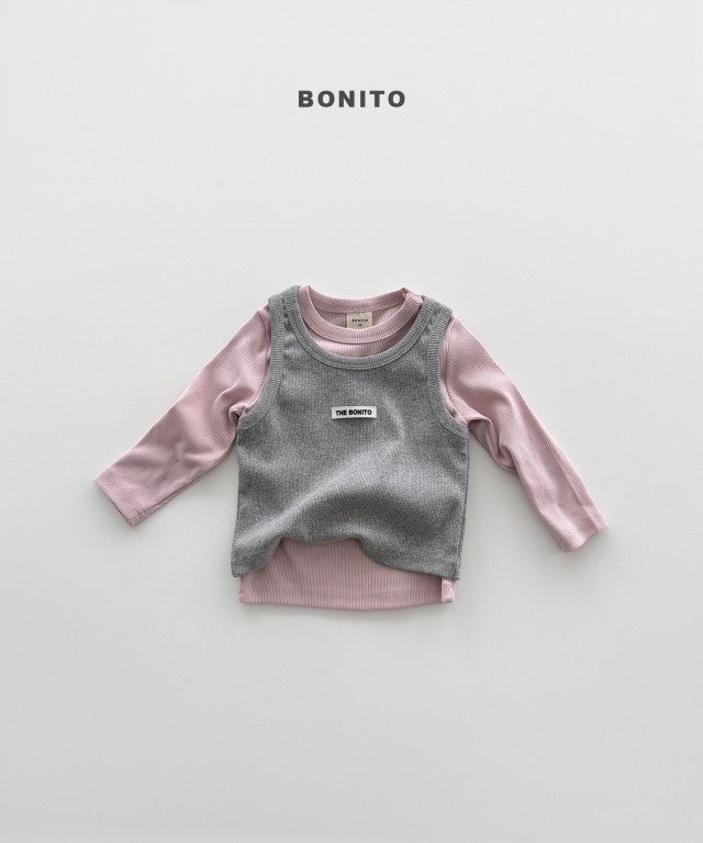 韓國童裝 26秋| BT02 Color Ribbed Tee 上衣 (80-140)