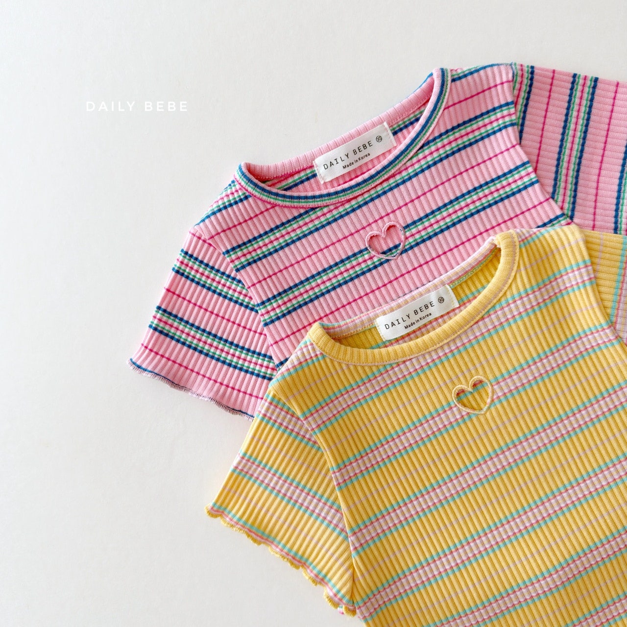 韓國童裝 26夏| DD21 Heart Punching Tee (75-140cm)