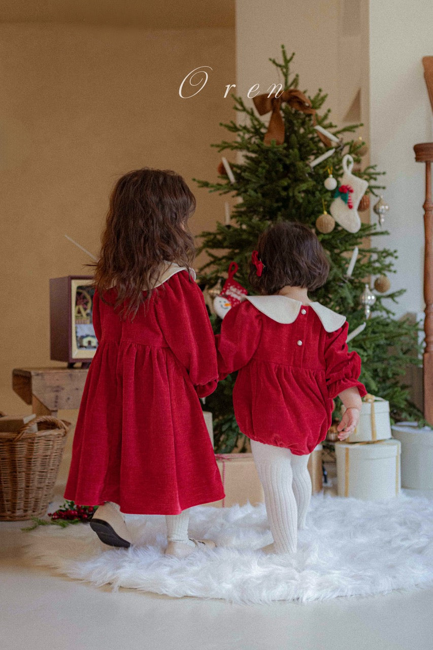 韓國童裝 25秋冬 | OR25503 聖誕款 Carol Carol Dress