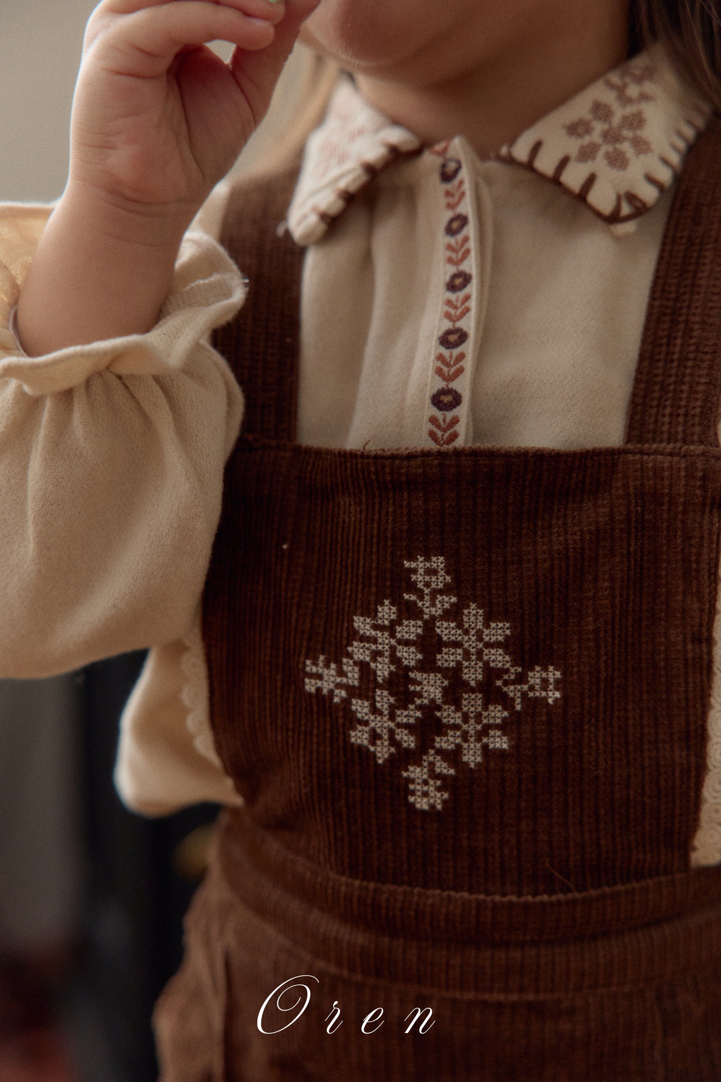 韓國童裝 25秋冬 | OR25409 Nanette Golden Overalls